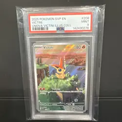2025 POKEMON SVP EN-SV BLACK STAR PROMO #208 VICTINI PSA 9 - Image 3