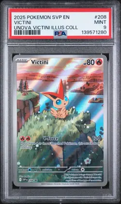 Pokemon TCG Victini Illustration Collection Promo Card 208/012 PSA 9 - Image 1