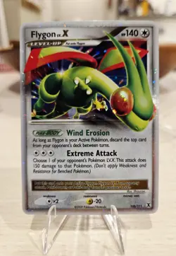 2009 Pokemon Platinum Rising Rivals Flygon LV.X #105 NM- - Image 1