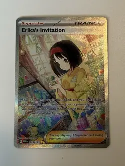 Pokemon TCG Scarlet & Violet Trainer Supporter Erika's Invitation 203/165 - Image 1
