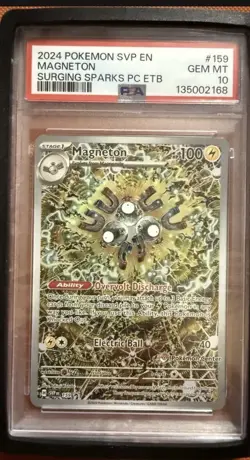 Magneton 159 Surging Sparks Pokemon Center ETB Stamped Promo PSA 10 Gem Mint - Image 1