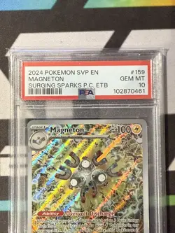 Magneton SVP 159 Surging Sparks Pokemon Center ETB Stamped Promo PSA 10 - Image 2