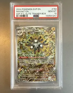 Magneton SVP 159 Surging Sparks Pokemon Center ETB Stamped Promo PSA 10 - Image 1