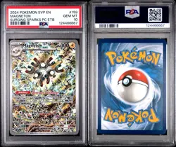 2024 PSA 10 Pokemon Surging Sparks Magneton SVP 159 Pokemon Center Stamped Promo - Image 3