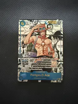 One Piece TCG Portgas D Ace OP13-119 Super Alternative Art (Manga Art) - Image 1