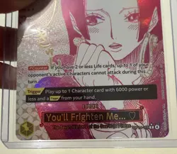 ONE PIECE Boa Hancock, You'll Frighten Me... ♡ Alt Art OP14-118 English - Image 3