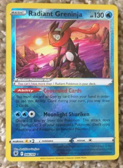 Radiant Greninja 046/189 Pokemon Astral Radiance Radiant Ultra Rare Card NM - Image 1