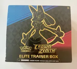 Pokemon TCG Sword & Shield Crown Zenith ETB Elite Trainer Box Factory Sealed - Image 1