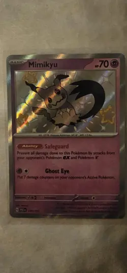 Mimikyu 160/091 Shiny Rare Paldean Fates Pokemon Near Mint Pokemon Card - Image 1
