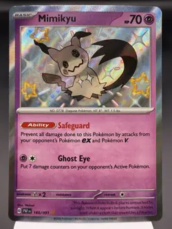 Mimikyu 160/091 - Shiny Holo Rare - Paldean Fates Pokemon Card NM - Image 1
