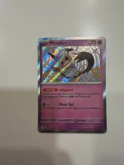 Mimikyu 160/091 Pokemon TCG Paldean Fates Shiny Rare Card Near Mint Condition - Image 1