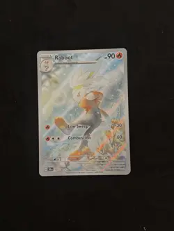 Pokemon TCG Raboot Full Art Holo Rare Card Stellar Crown Illustration 147/142 - Image 1