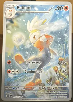 Pokemon TCG Raboot 147/142 Sv07: Stellar Crown Illustration Rare Holo Card - Image 1