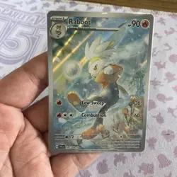 Raboot 147/142 Illustration Rare Holo Stellar Crown Pokemon Card TCG NM - Image 1
