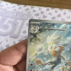 Raboot 147/142 Illustration Rare Holo Stellar Crown Pokemon Card TCG NM - Image 5