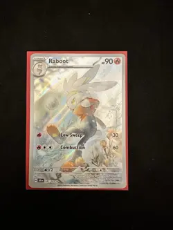 Pokemon TCG Raboot Full Art Holo Rare Card Stellar Crown Illustration 147/142 - Image 2