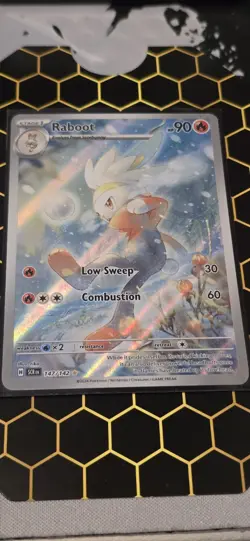 Pokemon TCG Raboot Full Art Holo Rare Card Stellar Crown Illustration 147/142 - Image 2