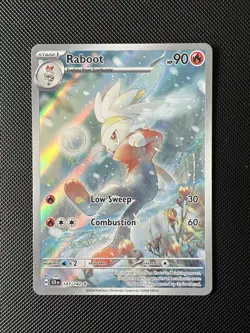 Raboot 147/142 Illustration Rare Holo Stellar Crown Pokemon Card TCG NM - Image 1