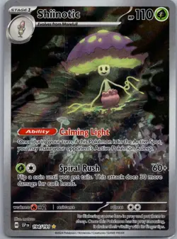 2024 Pokemon Shiinotic Illustration Rare SV08: Surging Sparks 194/191 NM - Image 1