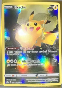 Pokemon TCG Crown Zenith Pikachu Holo Rare Card GG30/GG70 NM Condition - Image 2