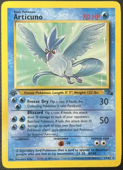 Articuno 17/62 1st Edition Jungle Pokemon Card LP - Image 1