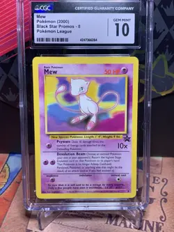 CGC 10 Mew 8 WOTC LEAGUE Black Star Promo Pokemon Card 022 - Image 1