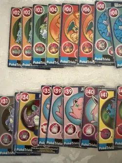 HUGE LOT 90+ Vintage 1999 Pokemon Burger King PokeTrivia Cards - MEW CHARIZARD - Image 2