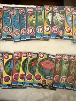 HUGE LOT 90+ Vintage 1999 Pokemon Burger King PokeTrivia Cards - MEW CHARIZARD - Image 3