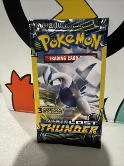 2018 POKEMON SUN AND MOON LOST THUNDER. 3 CARD PACK Sealed - Image 1