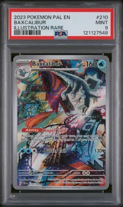 PSA 9 Baxcalibur 2023 Paldea Evolved 210/193 Illustration Rare Pokemon Card TCG - Image 1