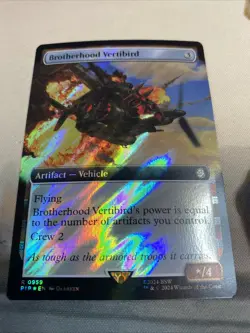 Brotherhood Vertibird (Extended Art) (Surge Foil) - Fallout (PIP) NM - Image 2