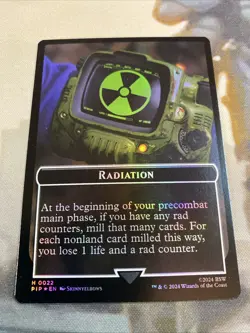 Radiation ☢ Alien 👽 Double-Sided Token (FOIL) - MTG: Fallout (PIP) NM - Image 2