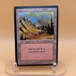 MTG Arabian Nights Mountain - Unique Printing Error Basic Land - Vintage - Image 1