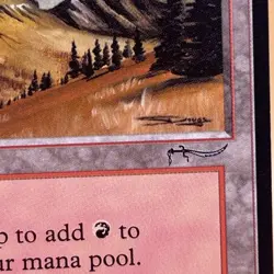 MTG Arabian Nights Mountain - Unique Printing Error Basic Land - Vintage - Image 2