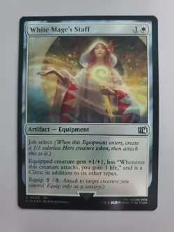 MTG White Mage's Staff Final Fantasy Foil Common - Image 1