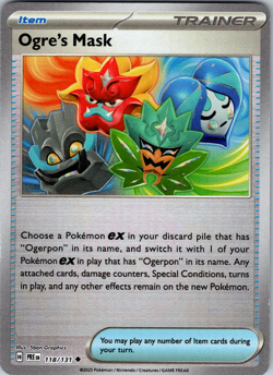 Ogre’s Mask Pokeball 118/131 SV: Prismatic Evolutions Uncommon - NM - Image 1