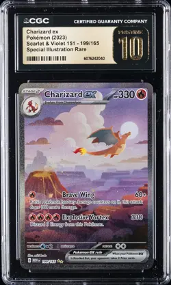 2023 POKEMON #199 CHARIZARD EX CGC 10 PRISTINE - Image 1