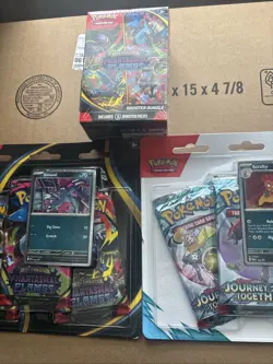 🔥Pokemon Mega Evolution Booster Bundle Lot, 2- 3 Pack Blisters Mega & Journey - Image 1
