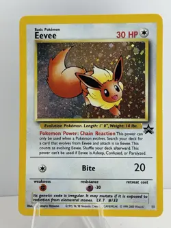 Eevee 11/53 Wotc Black Star Promo Holo Pokemon LP - Image 1