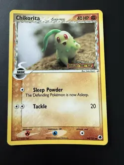 Pokemon TCG Dragon Frontiers Chikorita 44/101 - Stamped Reverse Holo NM - Image 1