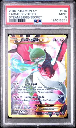 2016 POKEMON XY STEAM SIEGE SECRET #116 FULL ART/GARDEVOIR EX PSA 9 - Image 1