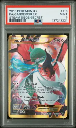 2016 POKEMON XY STEAM SIEGE SECRET #116 FULL ART/GARDEVOIR EX PSA 9 - Image 1