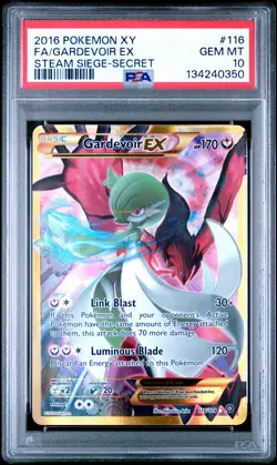 2016 POKEMON XY STEAM SIEGE SECRET #116 FULL ART/GARDEVOIR EX PSA 10 - Image 1