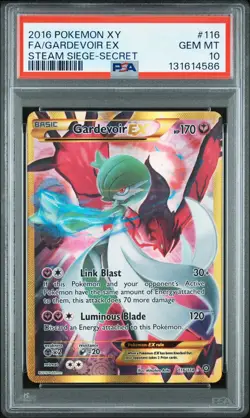 2016 POKEMON XY STEAM SIEGE SECRET #116 FULL ART/GARDEVOIR EX PSA 10 - Image 1