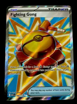 Fighting Gong 168/132 NM Me01: Mega Evolution Holo Pokemon Card - Image 1
