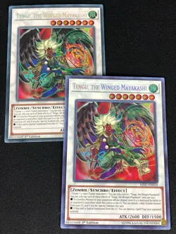 YUGIOH TENGU THE WINGED MAYAKASHI HISU-EN034 1ST SECRET X2(NM) - Image 1