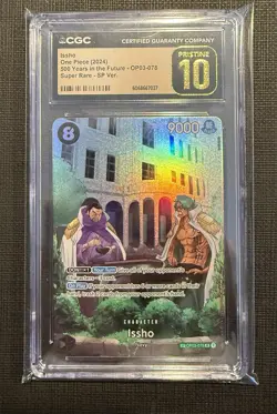 One Piece CCG Issho OP03-078 Special Alt Art Parallel Holo CGC PRISTINE 10 SP - Image 1