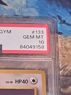 POP46 - PSA10 1998 Pokemon Japanese Gym LT. SURGE’s EEVEE - Image 2