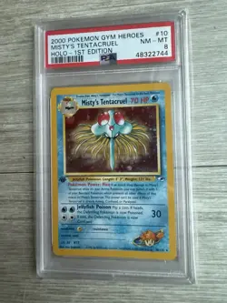 Misty's Tentacruel Holo 1st Edition PSA 8 2000 Pokemon Gym Heroes #10 - Image 1