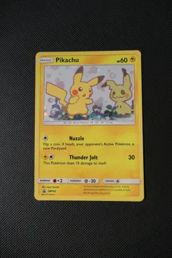 Pokemon TCG Pikachu SM162 Holo Black Star Promo Card 2019 - Image 1